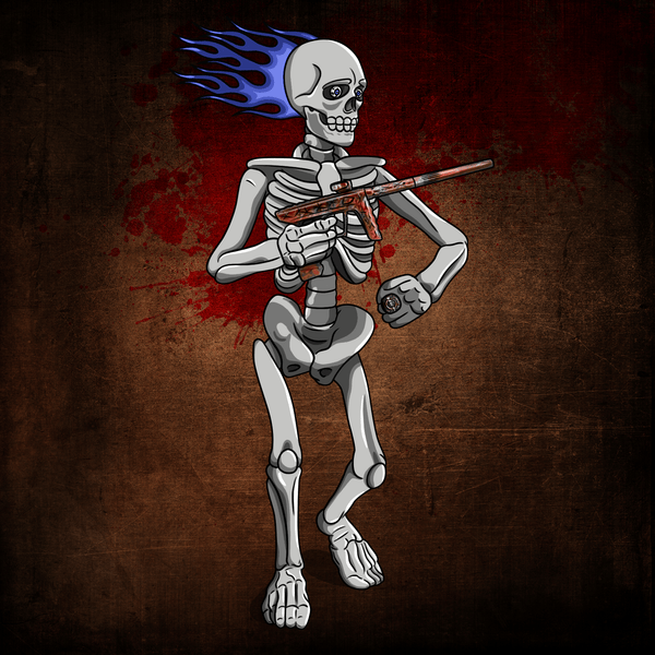 Adrenaline Skully NFT - 300 in Bones with Ring - Adrenaline