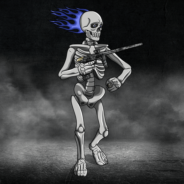 Adrenaline Skully NFT - Baba Yaga in Bones with Ring - Adrenaline