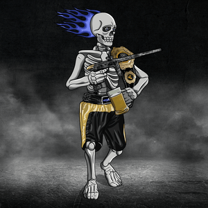 Adrenaline Skully NFT - Baba Yaga in Champion with Mug - Adrenaline