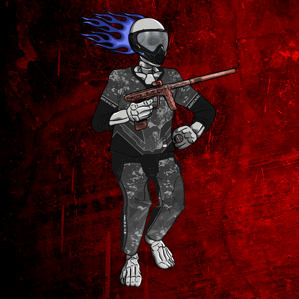 Adrenaline Skully NFT - Carnage in Hyperball with Goggles and Ring - Adrenaline