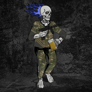 Adrenaline Skully NFT - Dust Black in Woods with Mug - Adrenaline