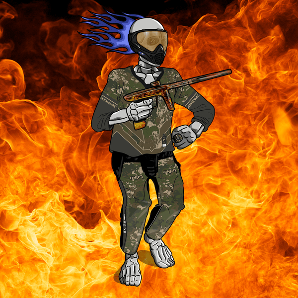 Adrenaline Skully NFT - ไฟในป่าพร้อมแว่นตาและแหวน - Adrenaline