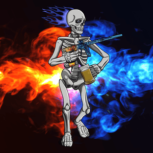 Adrenaline Skully NFT - Firestorm in Bones with Mug - Adrenaline