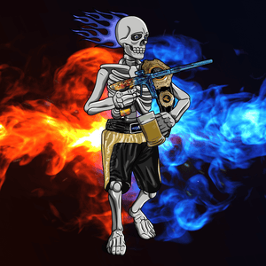 Adrenaline Skully NFT - Firestorm in Champion with Mug - Adrenaline