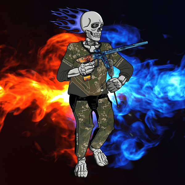 Adrenaline Skully NFT - พายุไฟในป่าพร้อมสำลี - Adrenaline