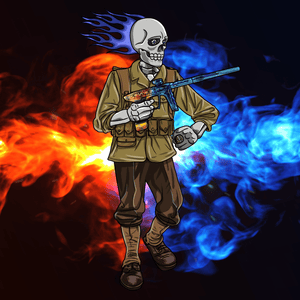 Adrenaline Skully NFT - Firestorm in WW2 with Ring - Adrenaline