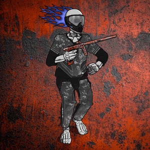 Adrenaline Skully NFT - Full Send in Hyperball with Goggles and Ring - Adrenaline
