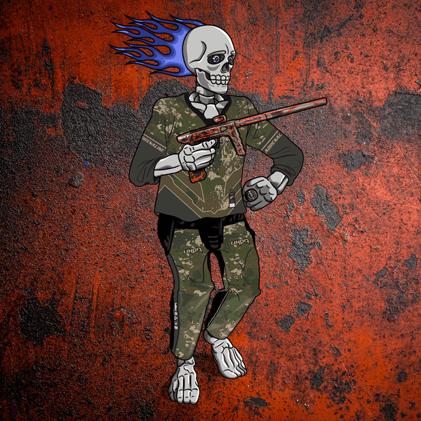 Adrenaline Skully NFT - Full Send in Woods with Ring - Adrenaline