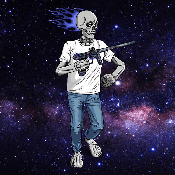 Adrenaline Skully NFT - กาแล็กซีในลุคแคชชวลพร้อมแหวน - Adrenaline