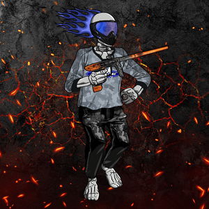 Adrenaline Skully NFT - Hellfire ใน Airball พร้อมแว่นตาและแหวน - Adrenaline