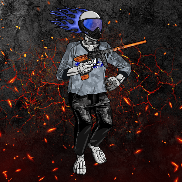 Adrenaline Skully NFT - Hellfire ใน Airball พร้อมแว่นตาและแหวน - Adrenaline