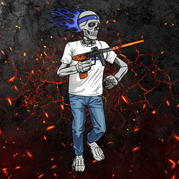 Adrenaline Skully NFT - เฮลล์ไฟร์ลุคสบายๆ พร้อมผ้าคาดผมและแหวน - Adrenaline
