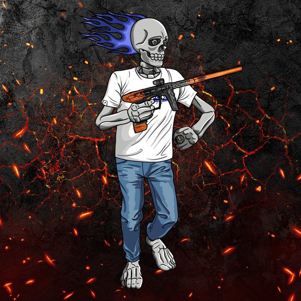 Adrenaline Skully NFT - เพลิงนรกลุคแคชชวลพร้อมแหวน - Adrenaline