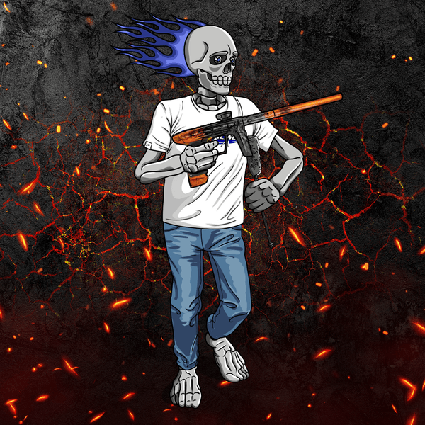 Adrenaline Skully NFT - นรกไฟสไตล์แคชชวลพร้อมไม้สวอบ - Adrenaline