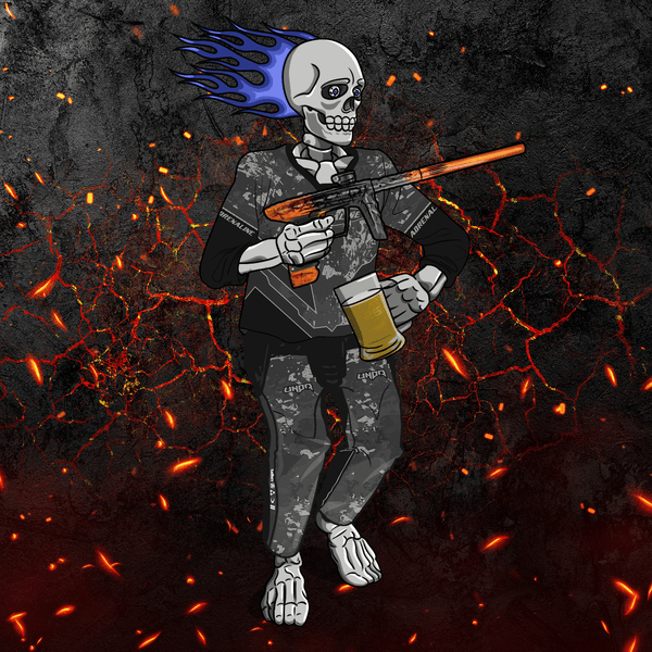 Adrenaline Skully NFT - นรกไฟใน Hyperball พร้อมแก้ว - Adrenaline