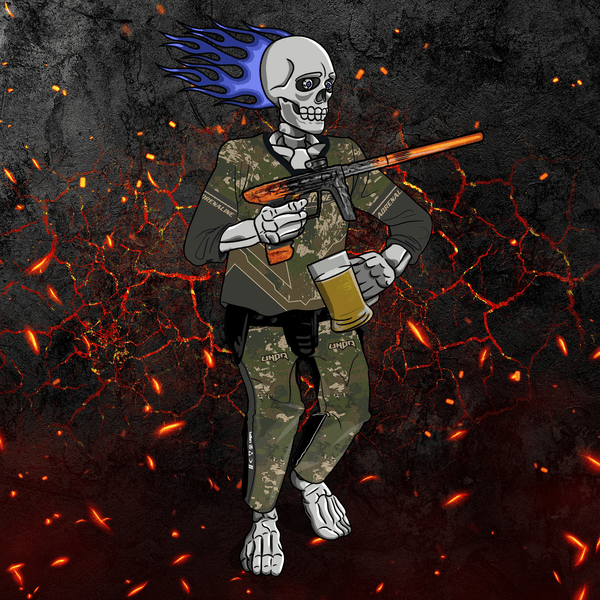 Adrenaline Skully NFT - ไฟนรกในป่าพร้อมแก้ว - Adrenaline