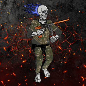 Adrenaline Skully NFT - เพลิงนรกในป่าพร้อมไม้พันสำลี - Adrenaline