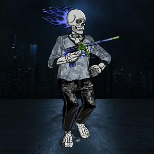 Adrenaline Skully NFT - โจ๊กเกอร์ใน Airball พร้อมห่วง - Adrenaline