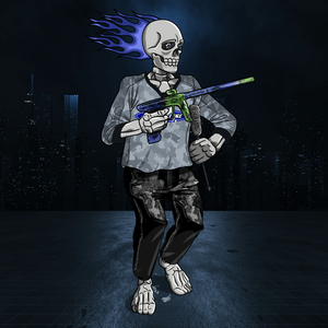 Adrenaline Skully NFT - โจ๊กเกอร์ในลูกบอลลมพร้อมสำลี - Adrenaline