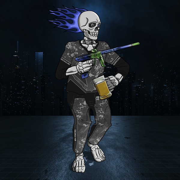 Adrenaline Skully NFT - โจ๊กเกอร์ในไฮเปอร์บอลพร้อมแก้ว - Adrenaline