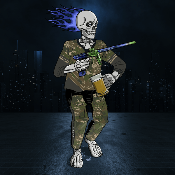 Adrenaline Skully NFT - โจ๊กเกอร์ในป่าพร้อมแก้ว - Adrenaline