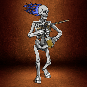 Adrenaline Skully NFT - Nicky T in Bones with Mug - Adrenaline