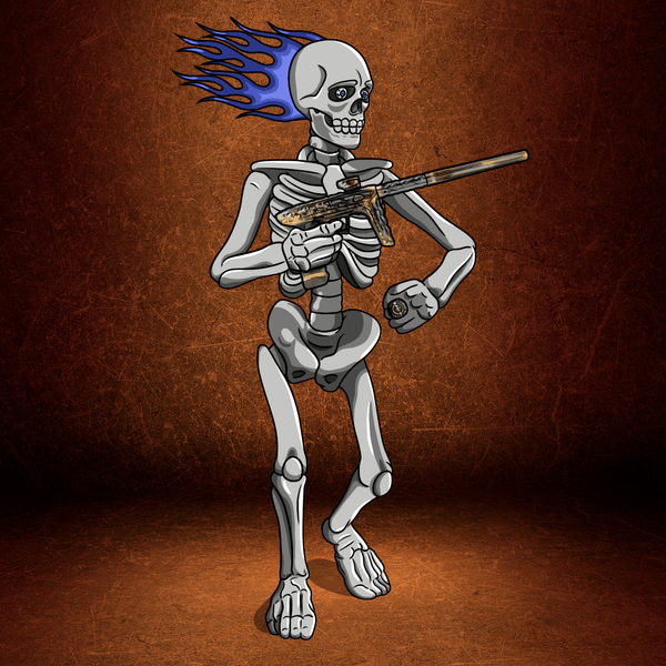 Adrenaline Skully NFT - Nicky T in Bones with Ring - Adrenaline