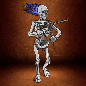 Adrenaline Skully NFT - Nicky T in Bones with Swab - Adrenaline