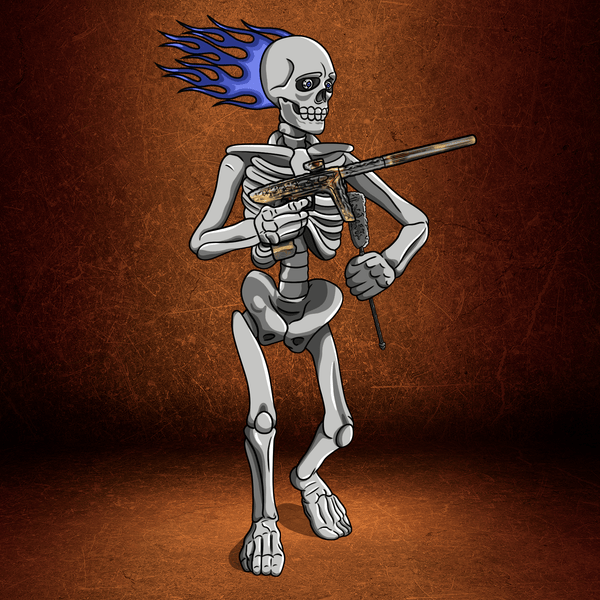 Adrenaline Skully NFT - Nicky T in Bones with Swab - Adrenaline