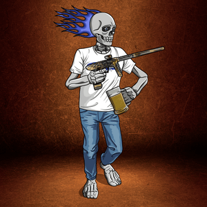 Adrenaline Skully NFT - Nicky T in Casual with Mug - Adrenaline