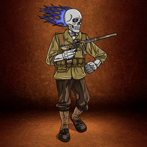 Adrenaline Skully NFT - Nicky T in WW2 - Adrenaline