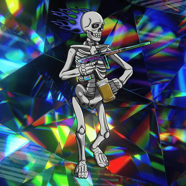 Adrenaline Skully NFT - Prism in Bones with Mug - Adrenaline