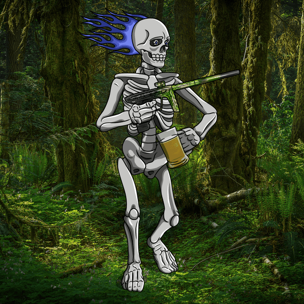 Adrenaline Skully NFT - Regiment in Bones with Mug - Adrenaline