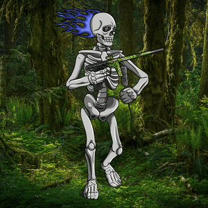 Adrenaline Skully NFT - Regiment in Bones with Swab - Adrenaline