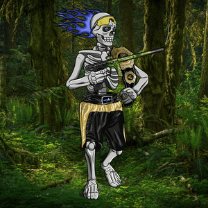 Adrenaline Skully NFT - Regiment in Champion with Sunglasses and Ring - Adrenaline