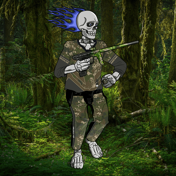 Adrenaline Skully NFT - Regiment in Woods with Ring - Adrenaline