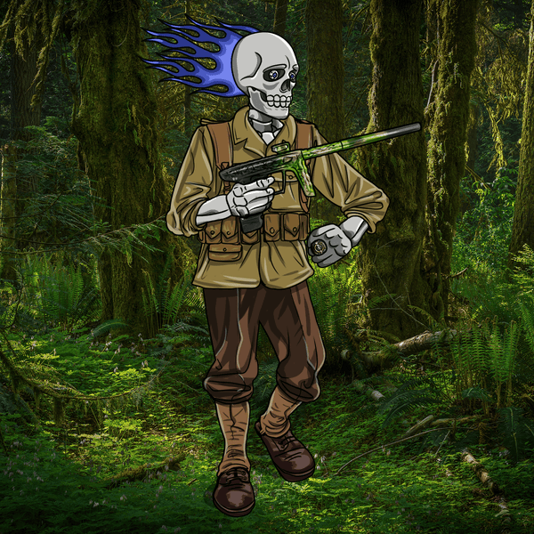 Adrenaline Skully NFT - Regiment in WW2 with Ring - Adrenaline