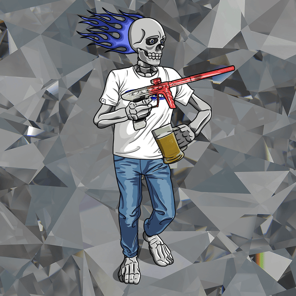 Adrenaline Skully NFT - Stunna ลุคแคชชวลถือแก้ว - Adrenaline