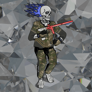 Adrenaline Skully NFT - Stunna in Woods with Gloves - Adrenaline