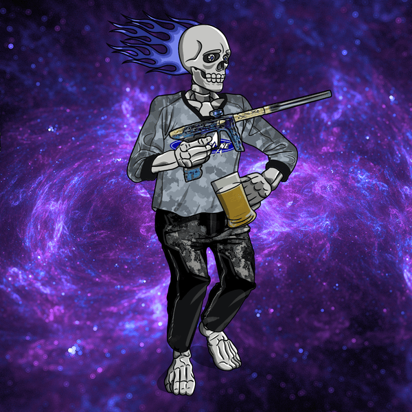 Adrenaline Skully NFT - Thanos ในลูกบอลอากาศพร้อมแก้ว - Adrenaline