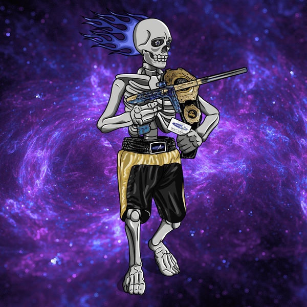 Adrenaline Skully NFT - Thanos ในชุดแชมป์เปี้ยนพร้อมการ์ด - Adrenaline