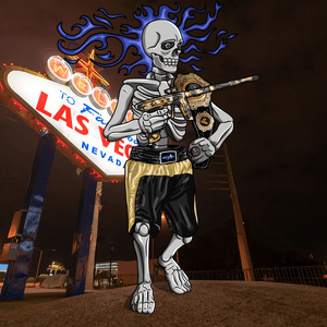 Adrenaline Skully NFT - Vegas in Champion with Wild Flame and Ring - Adrenaline