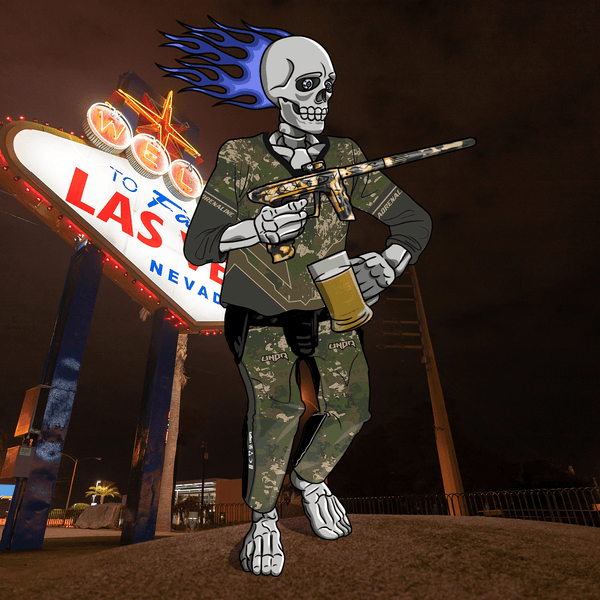 Adrenaline Skully NFT - เวกัสในป่าพร้อมแก้ว - Adrenaline