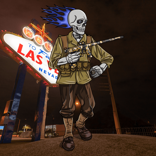 Adrenaline Skully NFT - Vegas in WW2 with Ring - Adrenaline