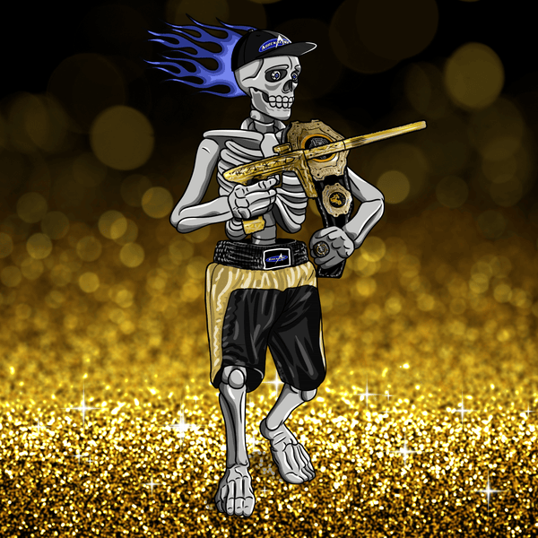 Adrenaline Skully NFT - Wilrocs in Champion with Hat and Ring - Adrenaline