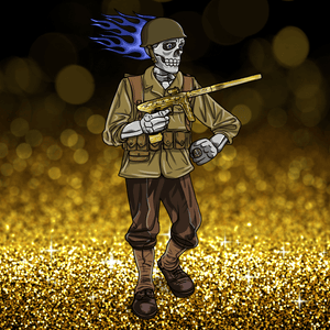 Adrenaline Skully NFT - Wilrocs in WW2 with Helmet and Ring - Adrenaline