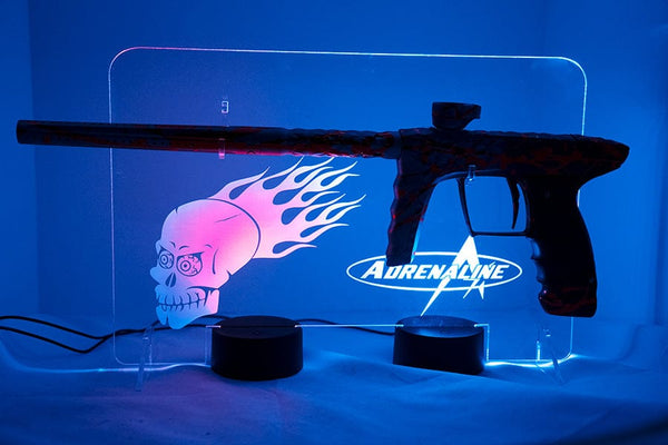 Lighted Adrenaline Display Stand - Clear with Dual Multi-Color LED Arrays - Adrenaline