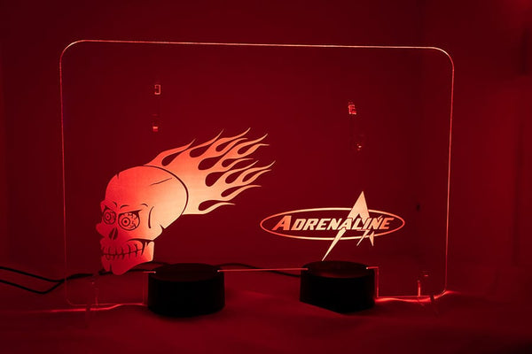 Lighted Adrenaline Display Stand - Clear with Dual Multi-Color LED Arrays - Adrenaline