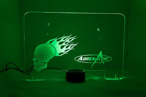 แท่นโชว์ Adrenaline มีไฟ - แบบใส พร้อมแถบ LED หลายสี 1 ชุด - Adrenaline