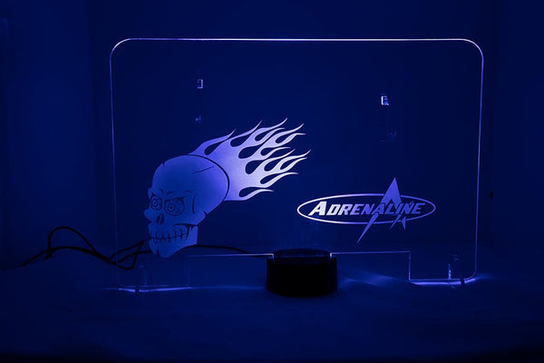 Lighted Adrenaline Display Stand - Clear with Single Multi-Color LED Array - Adrenaline